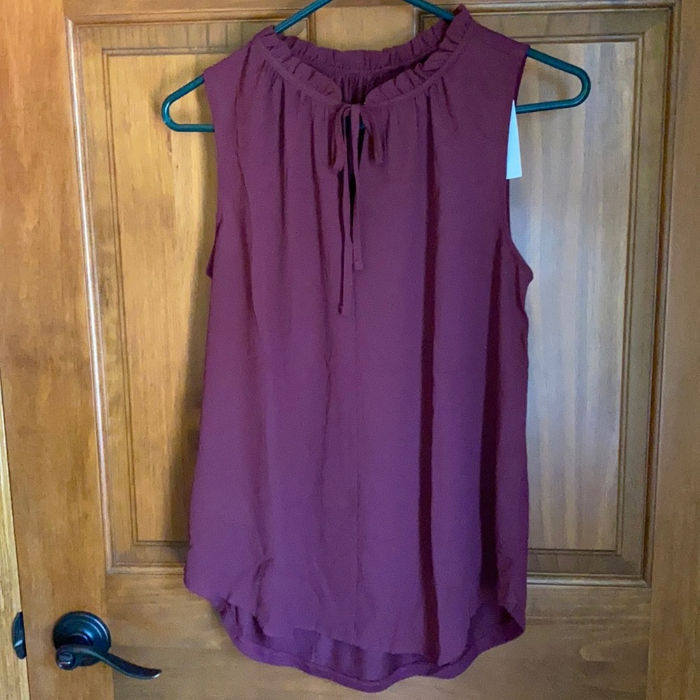 Loft High Neck Sleeveless Dressy Top